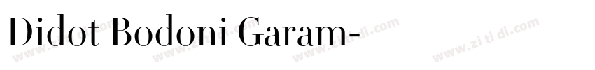 Didot Bodoni Garam字体转换
